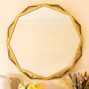 Gold Octagonal Mirror