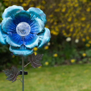 Blue Poppy with Solar Light (FLOWER006)
